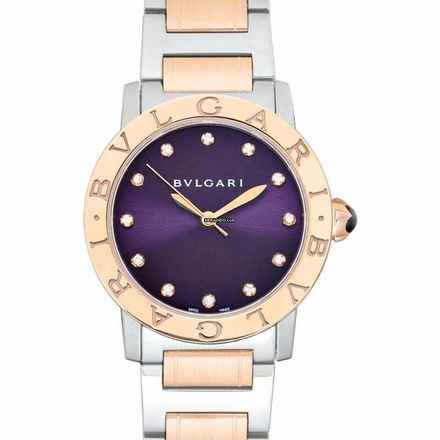  Bulgari Bulgari 102622 - Bvlgari Bvlgari Automatic Purple Dial 18kt Rose Gold Ladies Watch </h1> 
