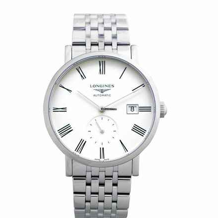  Longines Elegant L48124116 - The Longines Elegant Collection Automatic White Dial Stainless Steel Men's Wat </h1> 