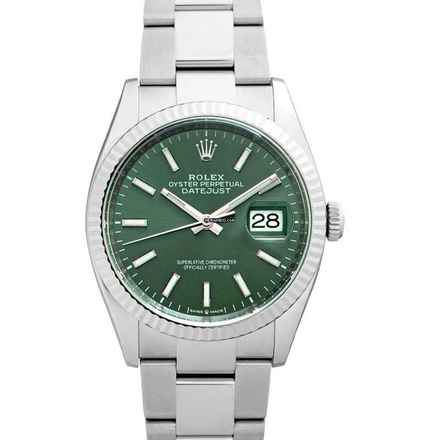  Rolex Datejust 36 126234-0052 - Datejust Automatic Green Dial 18kt White Gold Men's Watch </h1> 