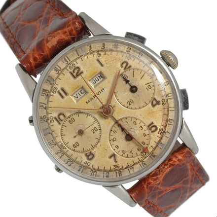 Marvin Chronograph Dato Compax Tropical dial Valjoux 72C 1950’s </h1> 