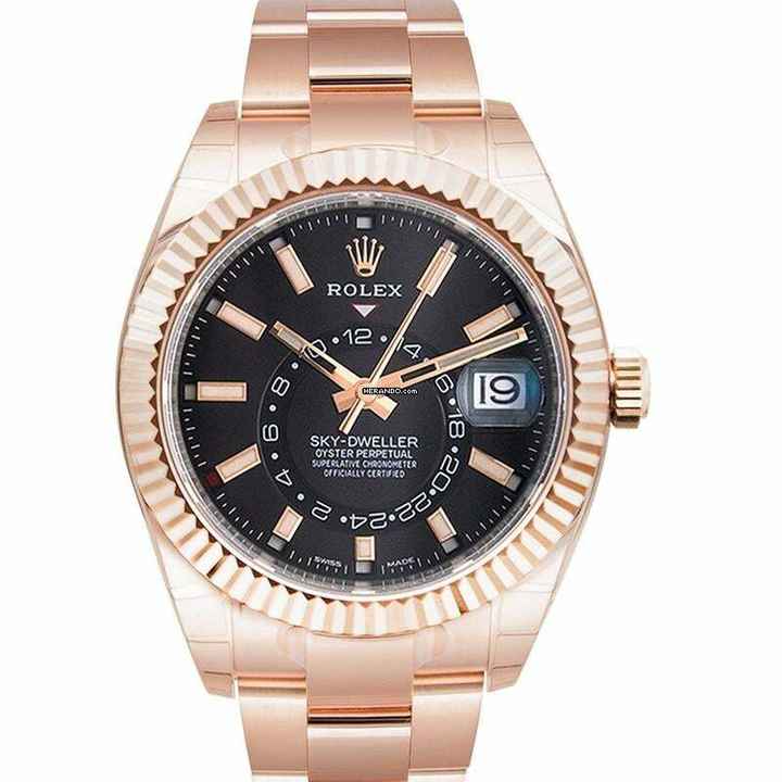  Rolex Sky-Dweller 326935 - Sky-Dweller Dark Rhodium Automatic Men's 18kt Everrose Gold Oyster Watch 326935DR </h1> 