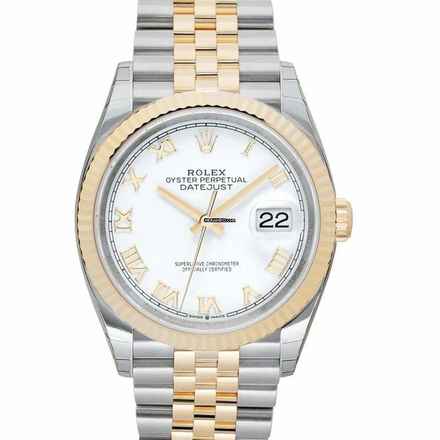  Rolex Datejust 36 126233 - Datejust 36 White Dial Men's Stainless Steel and 18kt Yellow Gold Jubilee Watch </h1> 