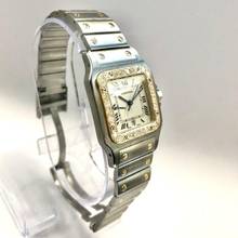 Thumbnail von Cartier Santos Galbée 29mm Quartz 2 Tone 0.94TCW Diamond Watch </h1>