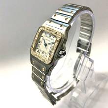 Thumbnail von Cartier Santos Galbée 29mm Quartz 2 Tone 0.94TCW Diamond Watch </h1>