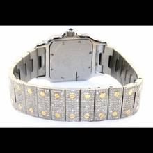 Thumbnail von Cartier Santos Galbée 29mm Quartz 2 Tone 10.20TCW Diamond Watch </h1>