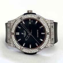 Thumbnail von Hublot Classic Fusion 45mm Automatic Titanium 3.36TCW Diamond Watch SKELETON Backcase </h1>