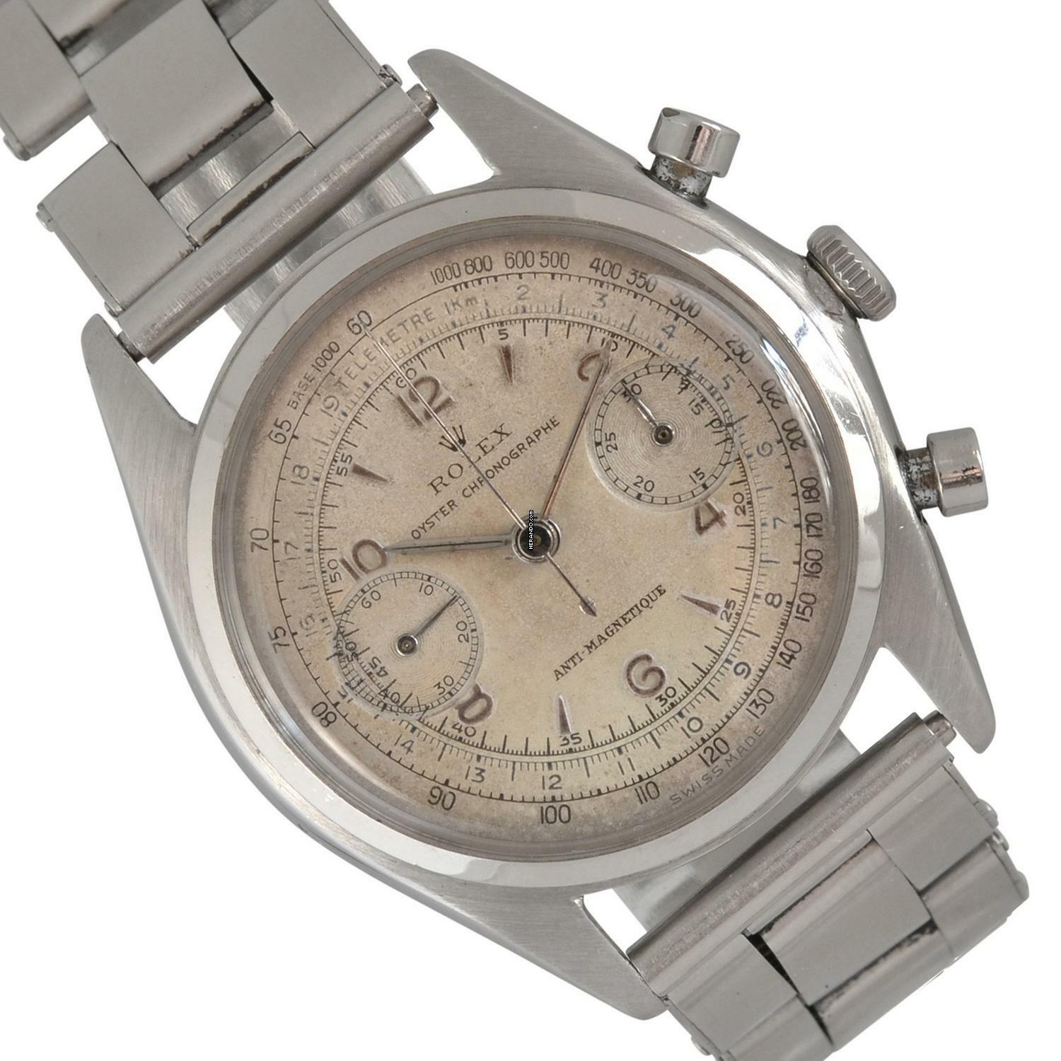  Rolex Chronograph 4500 Monoblocco Antimagnetic two-body case very rare 1945’s </h1> 