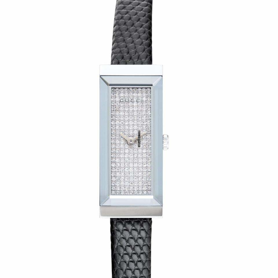  Gucci G-Frame YA127514 - G-Frame Quartz Grey Dial Stainless Steel Ladies Watch </h1> 