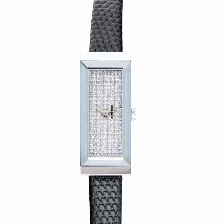  Gucci G-Frame YA127514 - G-Frame Quartz Grey Dial Stainless Steel Ladies Watch </h1> 
