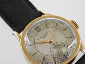 Thumbnail von Patek Philippe Calatrava 96 Sector Dial Vintage Handaufzug 28 mm. Rarität aus 18 Karat Gelbgold