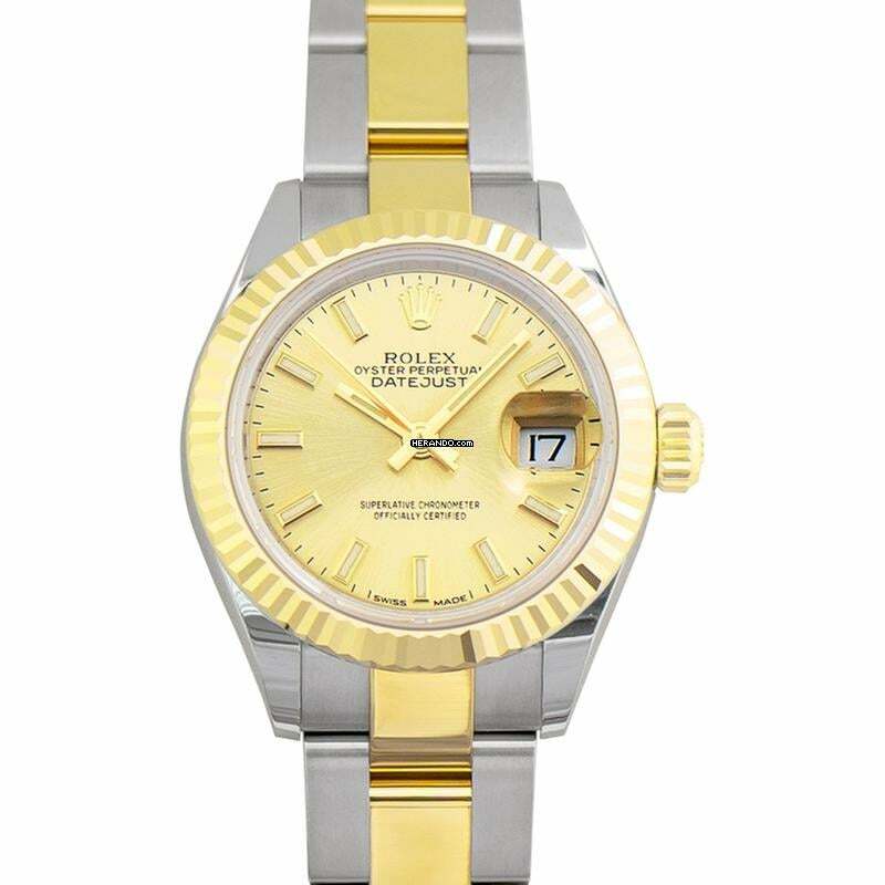 Rolex Lady-Datejust 279173-0002 - Lady Datejust 28 Automatic Champagne Dial 18kt Yellow Gold Oyster Ladies Wat </h1>