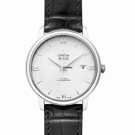  Omega De Ville Prestige 424.13.40.20.02.001 - De Ville Prestige Co-Axial 39.5 mm Automatic Silver Dial Steel Men's </h1> 