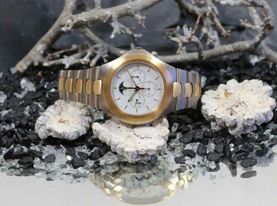  Omega Speedmaster Teutonic Mondphasen Chronograph Titan / 18Karat Gold TA 345.0810 