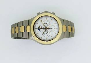 Thumbnail von Omega Speedmaster Teutonic Mondphasen Chronograph Titan / 18Karat Gold TA 345.0810