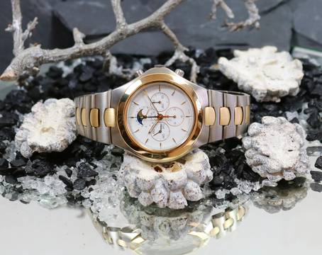  Omega Speedmaster Teutonic Mondphasen Chronograph Titan / 18Karat Gold TA 345.0810 