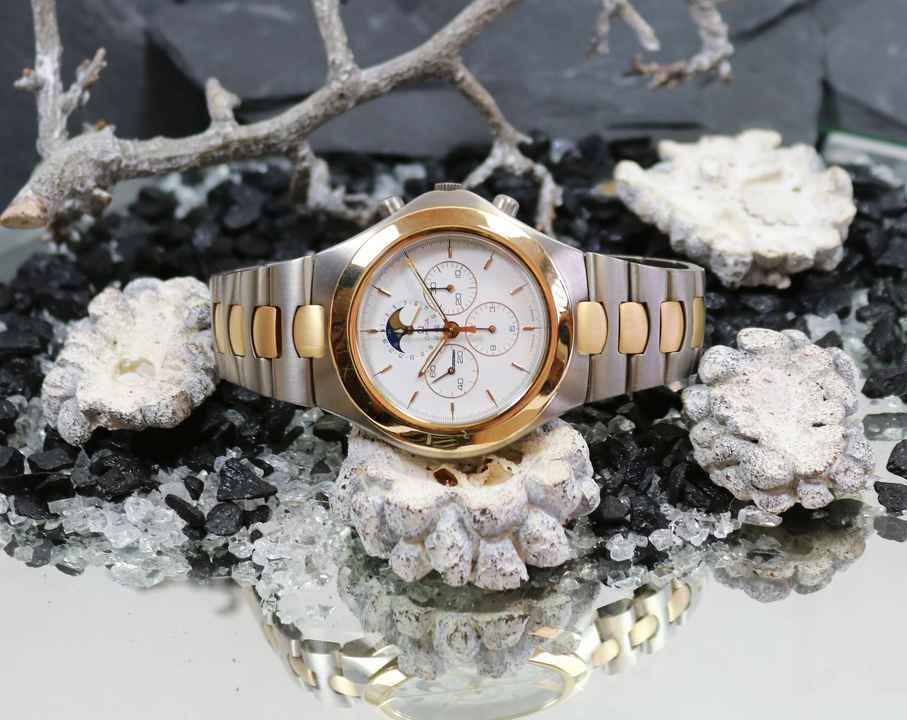  Omega Speedmaster Teutonic Mondphasen Chronograph Titan / 18Karat Gold TA 345.0810 