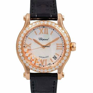  Chopard Happy Sport 274808-5006 - Happy Sport Automatic Mother-of-pearl dial Dial 18k Rose Gold Ladies Watch </h1> 