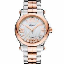 Thumbnail von Chopard Happy Sport 278559-6009 - Happy Diamonds Automatic Mother of Pearl Dial Stainless Steel Unisex Watch </h1>