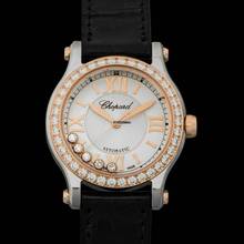 Thumbnail von Chopard Happy Sport 278573-6003 - Happy Sport Automatic White Dial Stainless Steel Ladies Watch </h1>