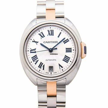  Cartier Clé de Cartier W2CL0003 - Clé de Cartier 35.00 mm Automatic Silver Dial Stainless steel,Pink gold Ladies </h1> 
