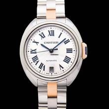 Thumbnail von Cartier Clé de Cartier W2CL0003 - Clé de Cartier 35.00 mm Automatic Silver Dial Stainless steel,Pink gold Ladies </h1>