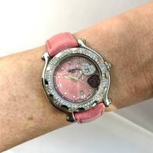 Thumbnail von Chopard Happy Sport 32mm Steel Floating Diamond & Red Rubies Hearts Diamond Watch </h1>