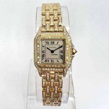  Cartier Panthère 23mm 18K Yellow Gold 3.2TCW Diamond Watch </h1> 