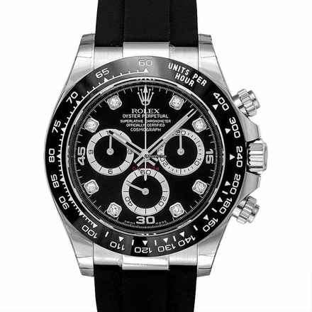  Rolex Daytona 116519GLN - Cosmograph Daytona 18ct White Gold Automatic Black Dial Diamonds Men's Watch </h1> 
