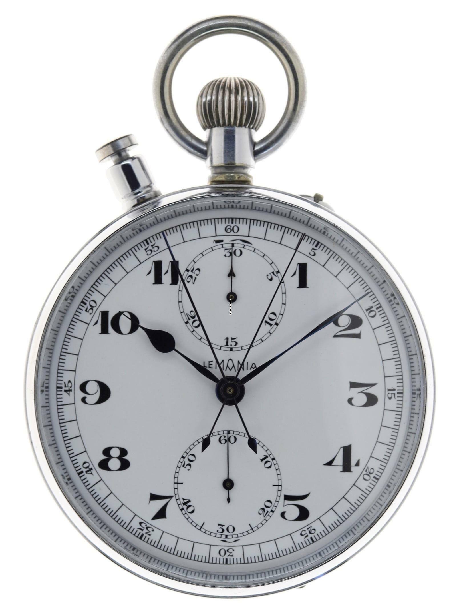  Lemania Gents Pocket Watch Split Second Chronograph Rattrapante </h1> 
