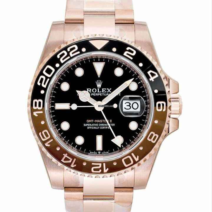  Rolex GMT-Master II 126715chnr - GMT Master II Black & Brown Bezel Everose Gold Automatic Black Dial Men's Wat </h1> 
