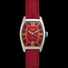 Thumbnail von Longines Evidenza L21424092 - Longines evidenza Automatic Red Dial Stainless Steel Ladies Watch </h1>