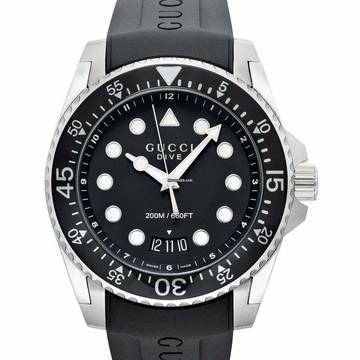  Gucci Dive YA136204B - Dive Quartz Black Dial Stainless Steel Men's Watch </h1> 