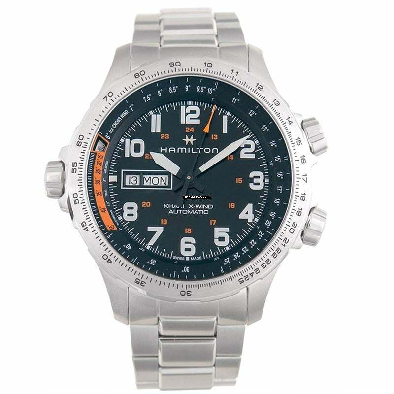 Hamilton Khaki X-Wind H77755133 - Khaki Aviation Automatic Black Dial Stainless Steel Men's Watch </h1>