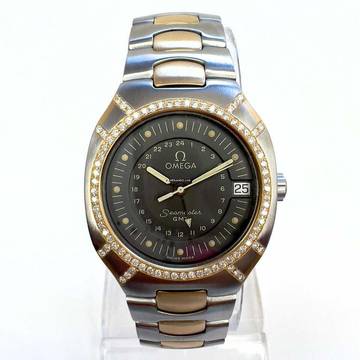  Omega Seamaster POLARIS GMT 2 Tone 31mm 0.58TCW Diamond Watch </h1> 