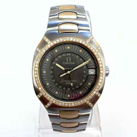  Omega Seamaster POLARIS GMT 2 Tone 31mm 0.58TCW Diamond Watch </h1> 
