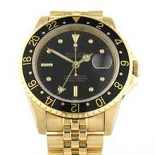 Thumbnail von Rolex GMT-Master Yellow Gold Black Nipple Dial Ref.16758 </h1>