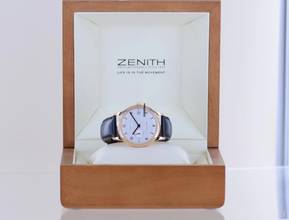 Thumbnail von Zenith Elite Class Elite 37 Gold 18K Klassiker Hadn Wind Date Dresswatch </h1>