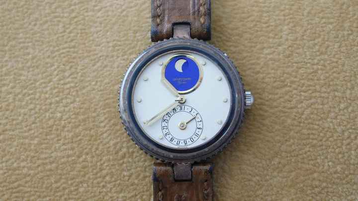  Gérald Genta Gefica Lady Moonwatch Bronze 26 mm mit Mondphase und Kalender </h1> 