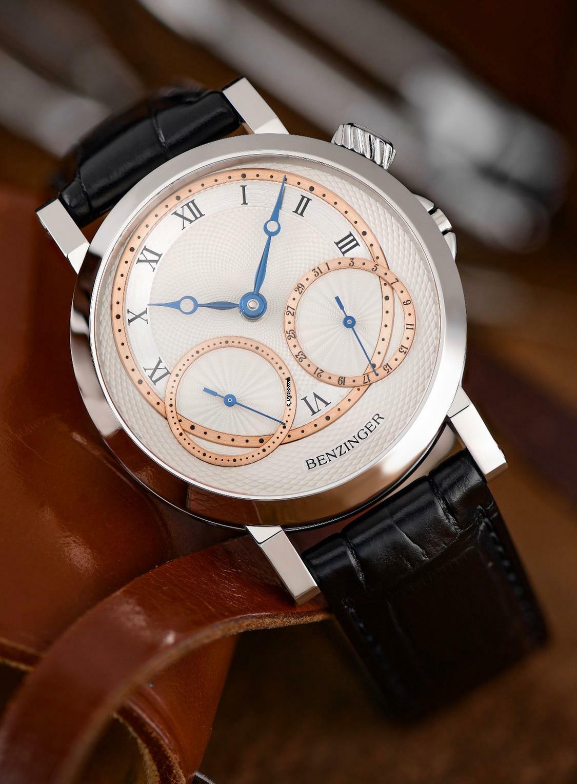 Benzinger Classic GAP 1 Classic mit eigenem Manufakturkaliber handguillochiert