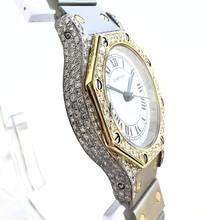 Thumbnail von Cartier Santos OCTAGON 25mm Automatic 2 Tone 1.5TCW DIAMOND Watch  </h1>