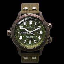 Thumbnail von Hamilton H77775960 - Khaki Navy Automatic Green Dial Stainless Steel Men's Watch </h1>