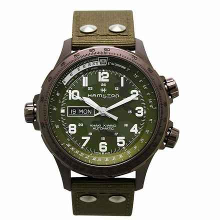  Hamilton H77775960 - Khaki Navy Automatic Green Dial Stainless Steel Men's Watch </h1> 