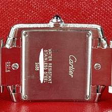 Thumbnail von Cartier Tank Française Quartz 20mm Steel ~6TCW Full DIAMOND Watch </h1>