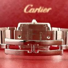 Thumbnail von Cartier Tank Française Quartz 20mm Steel ~6TCW Full DIAMOND Watch </h1>
