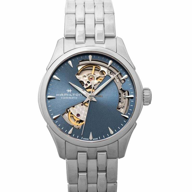Hamilton Jazzmaster Lady H32215140 - Jazzmaster Open Heart Lady Auto Stainless Steel Blue Dial Ladies Watch </h1>