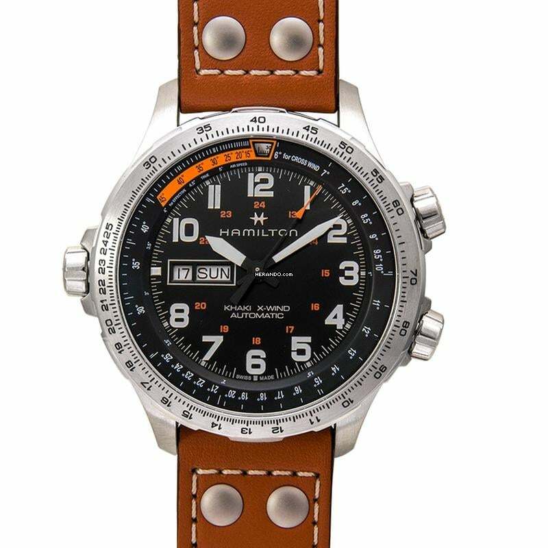 Hamilton Khaki X-Wind H77755533 - Khaki Aviation Automatic Black Dial Stainless Steel Men's Watch </h1>