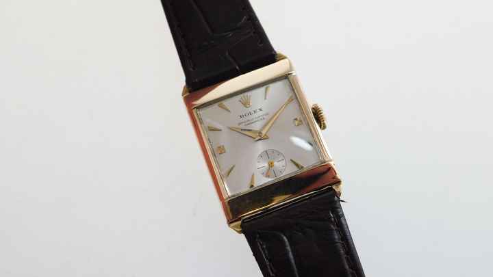  Rolex Tank Squared Chronometer massiv Gelbgold Kaliber 1200 small second </h1> 