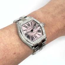 Thumbnail von Cartier Roadster Quartz Steel 31mm Pink Dial 3.20TCW DIAMOND Watch </h1>