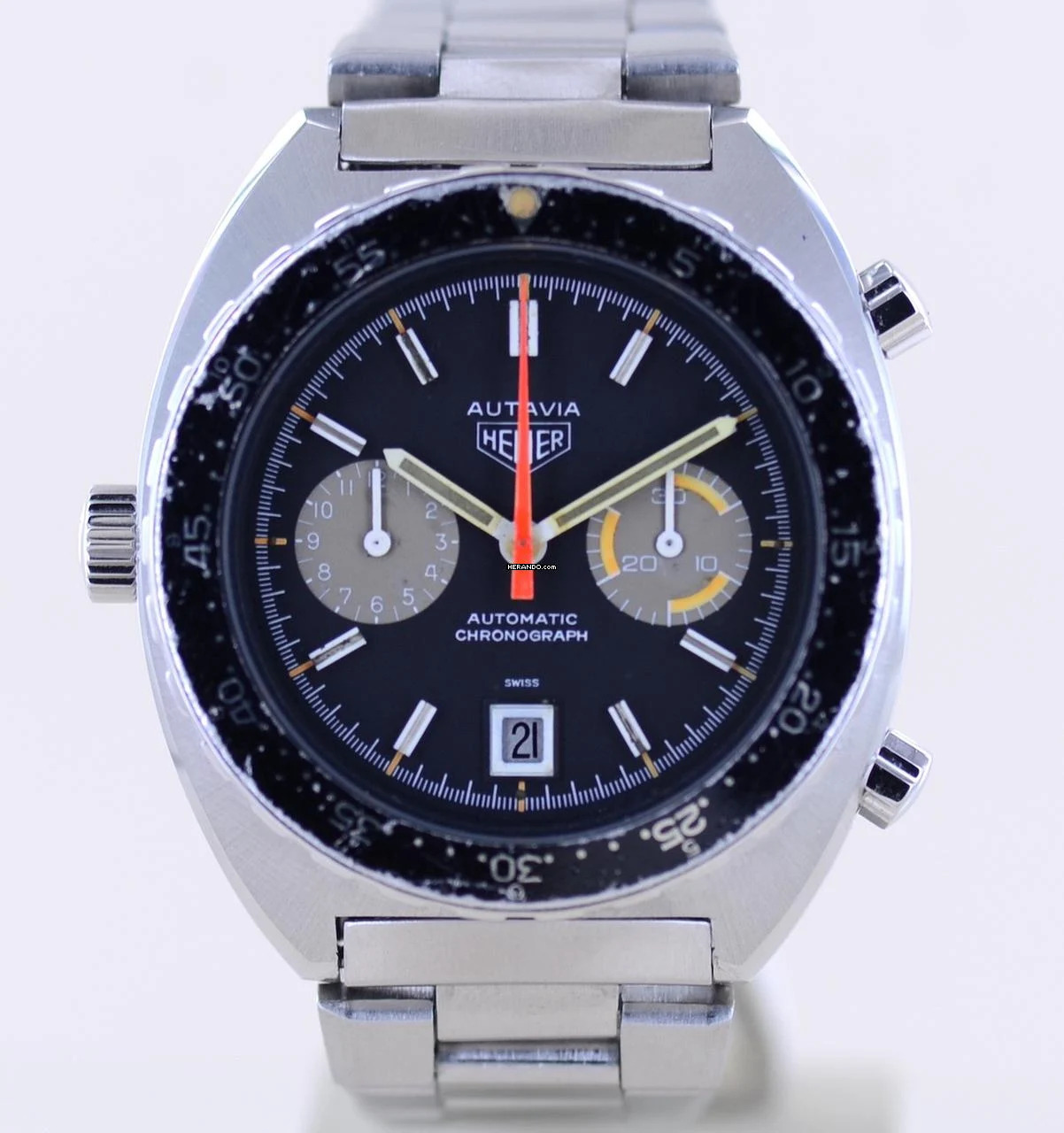  TAG Heuer Autavia Orange Boy Chronograph Vintage Automatic Cal 12 Klassiker rar </h1> 