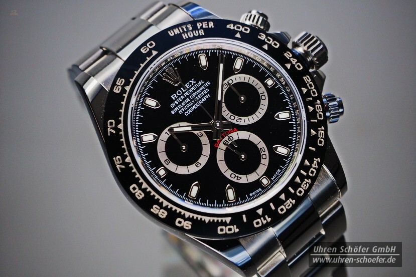 ROLEX COSMOGRAPH DAYTONA "NEGRO" in Edelstahl